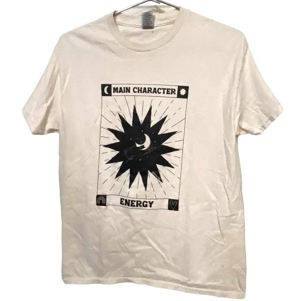 Retro Main Character Energy White Women’s M Taro Card T-Shirt Self Love